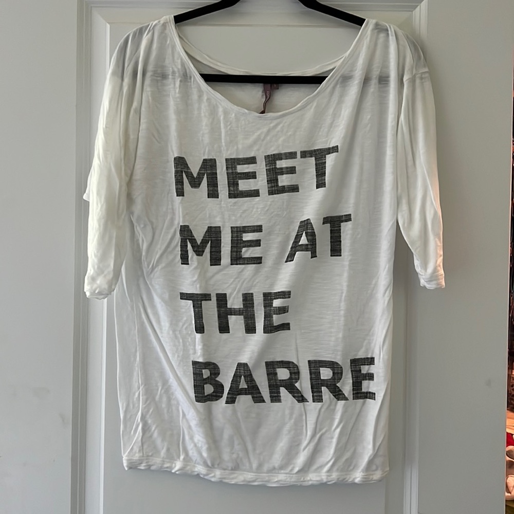 Sweaty Betty meet me at the barre t-shirt small. EUC. Oversized.
